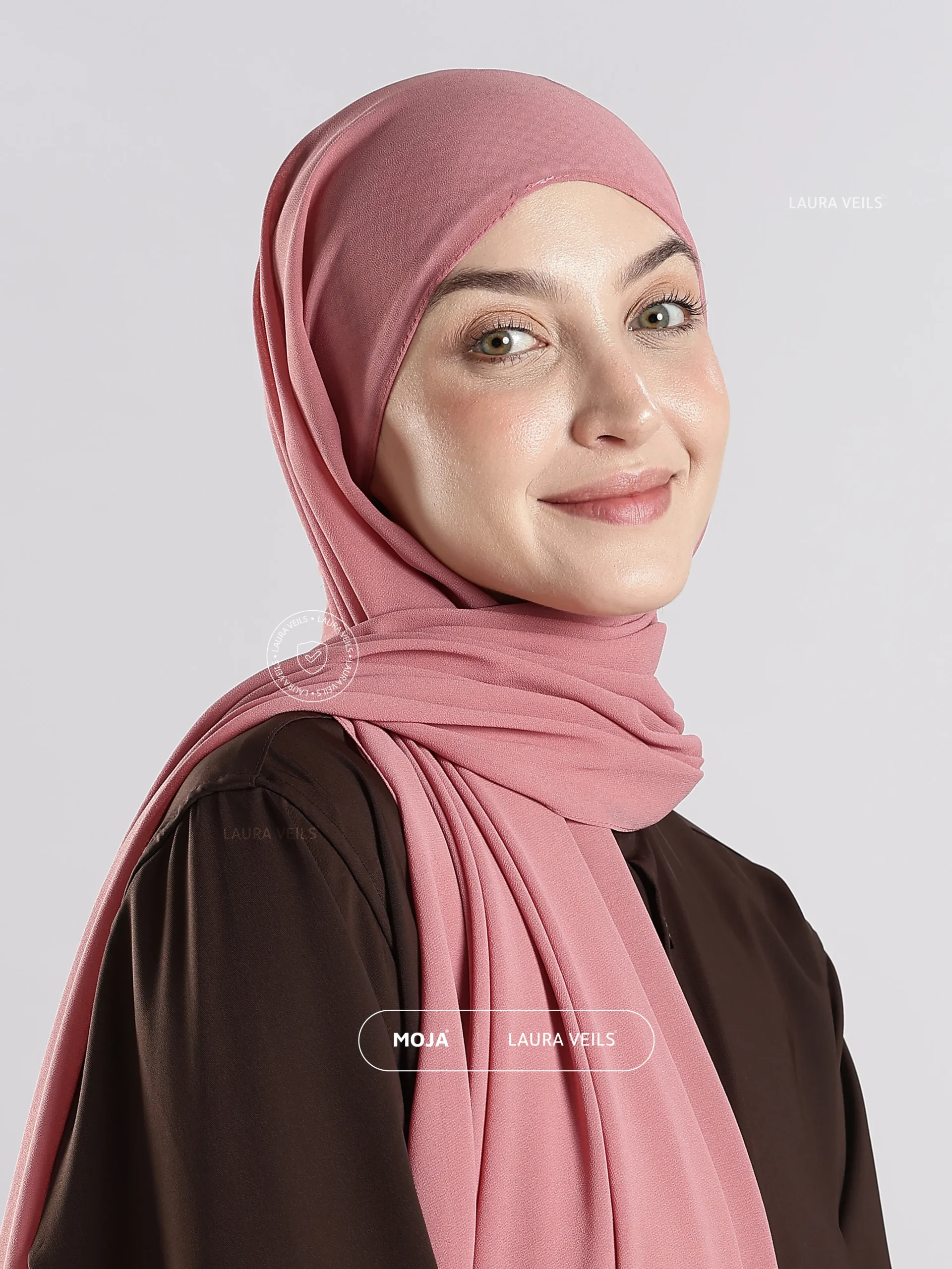 Mauve Pink Moja Georgette Hijab