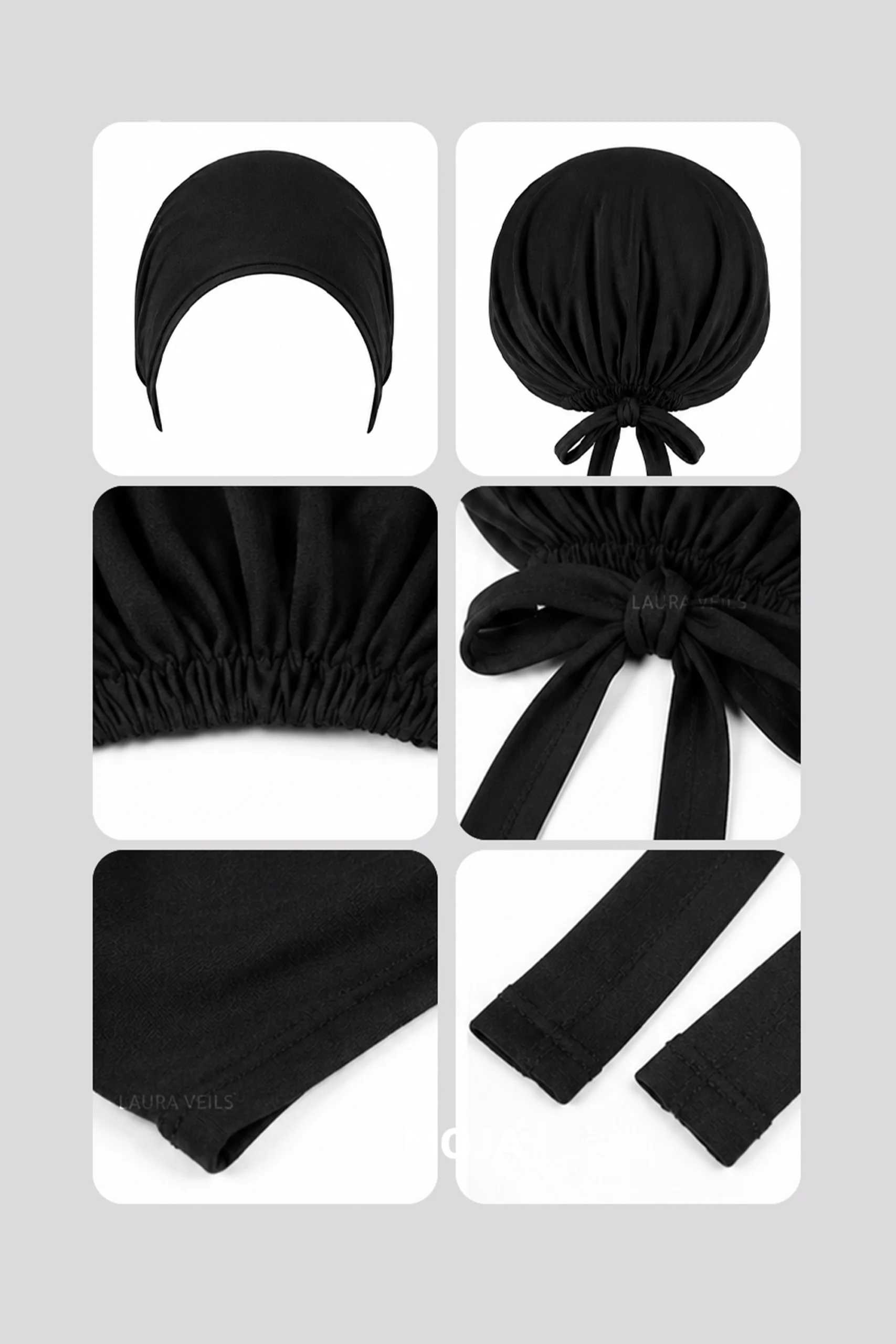 Beige – Moja Tie Cap – Breathable Thin Jersey Underscarf