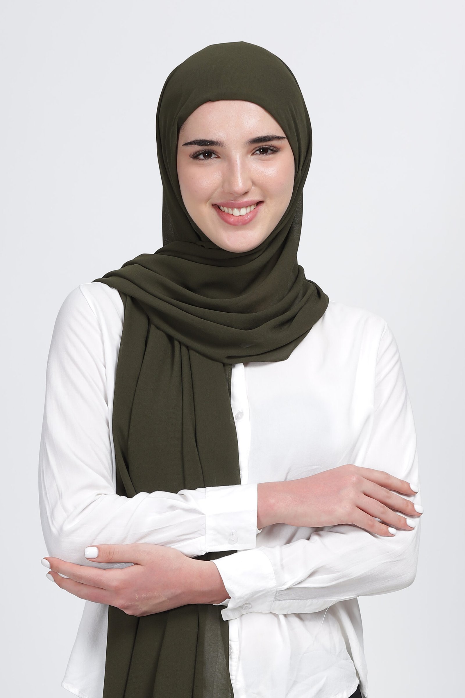 Dark Olive – Moja Georgette Hijab