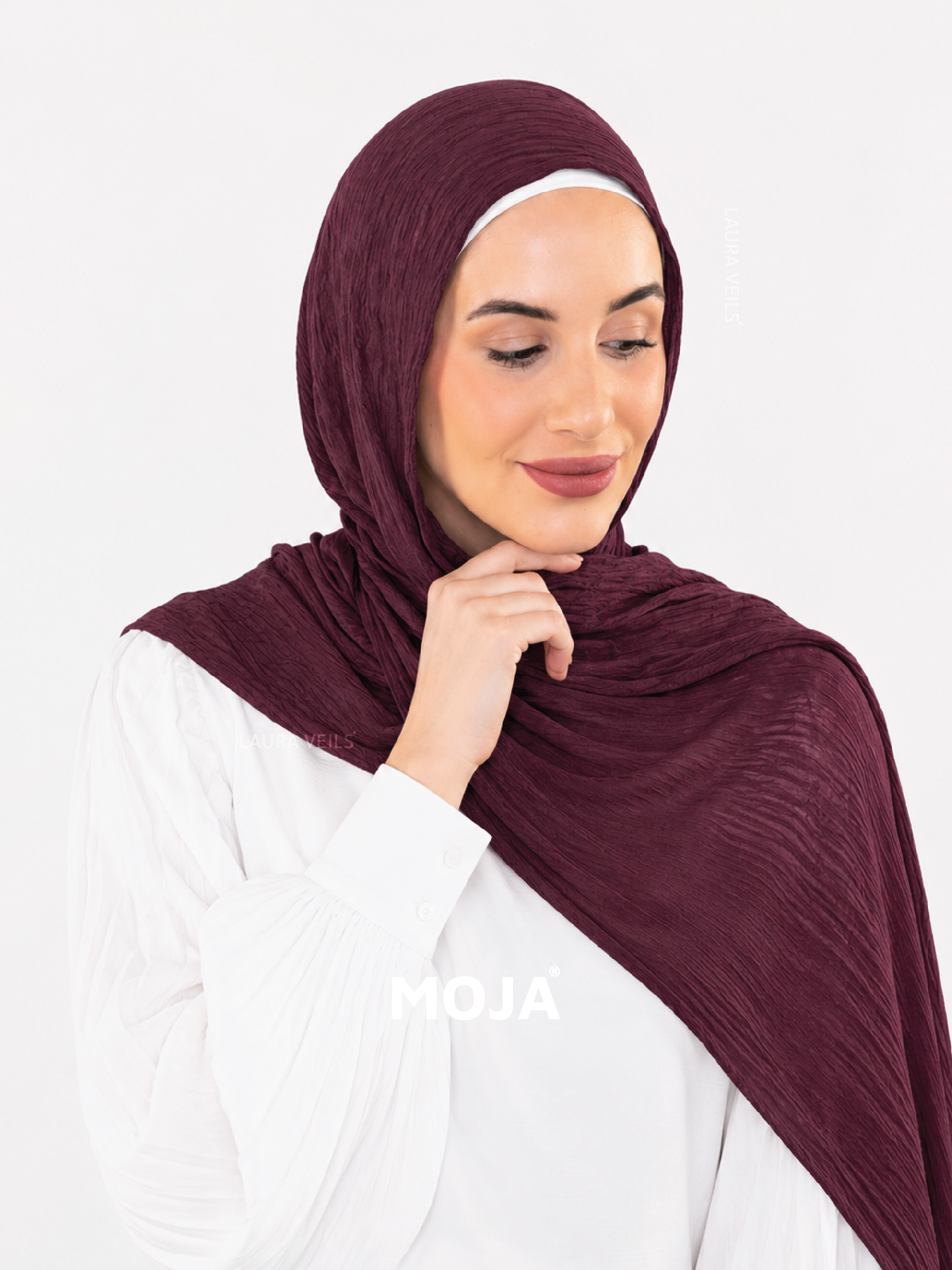 Dark Wine Modal Cotton Crinkle Hijab