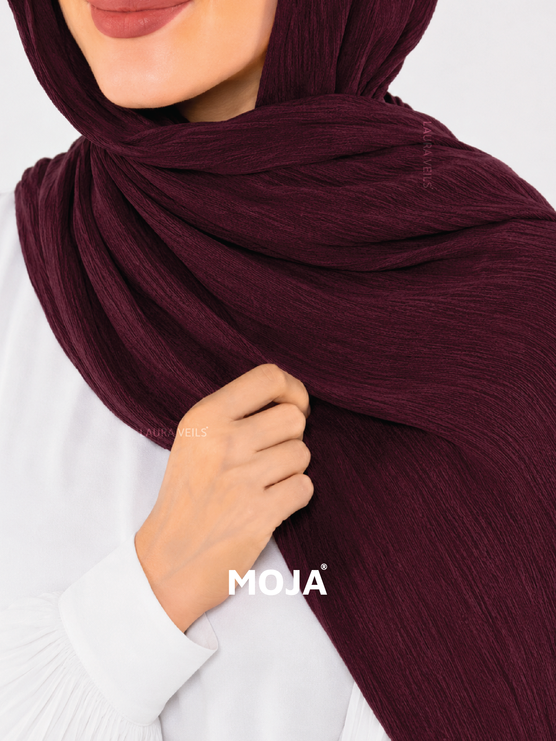 Dark Wine Modal Cotton Crinkle Hijab