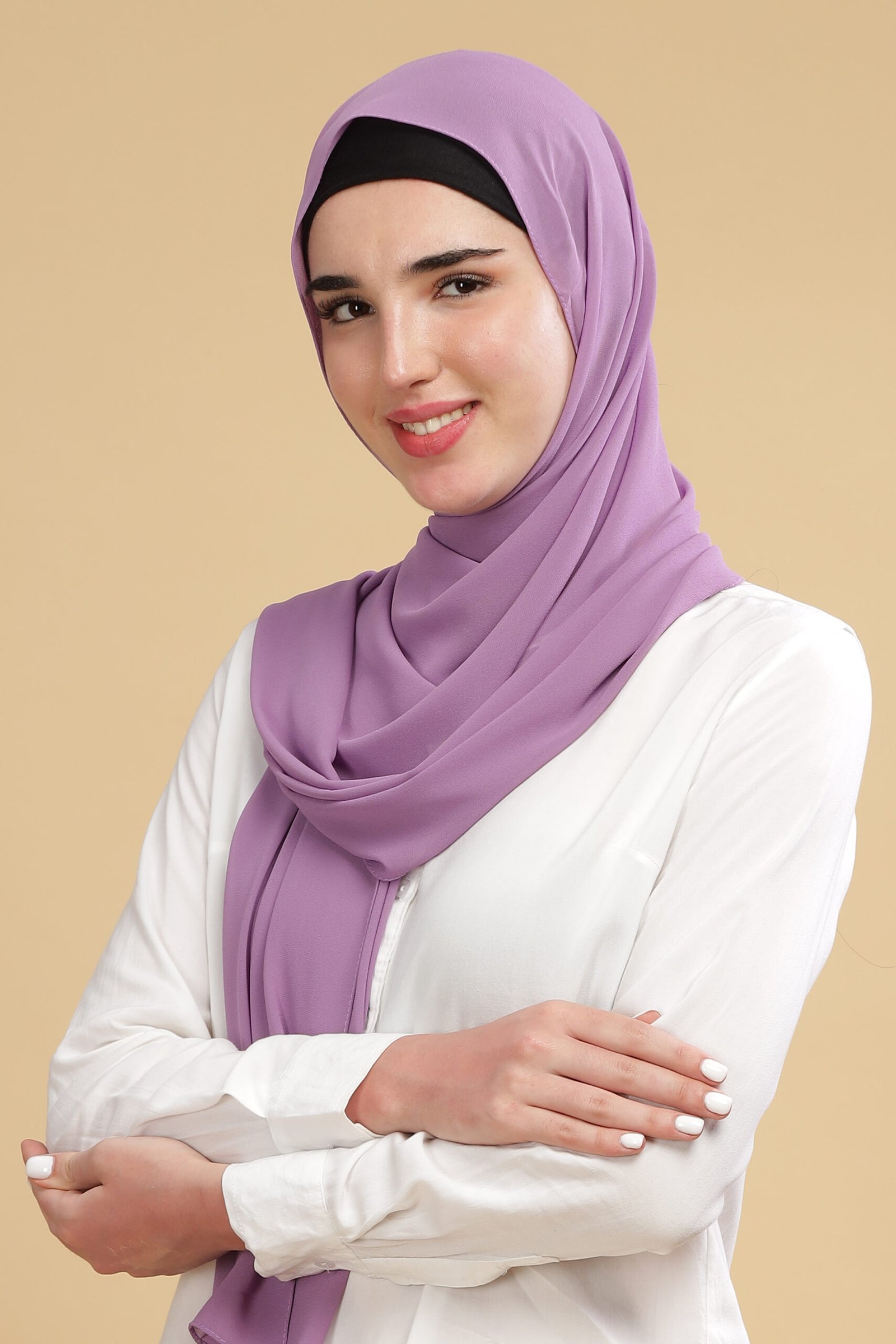 Light Lavender – Moja Georgette Hijab – 2m Length