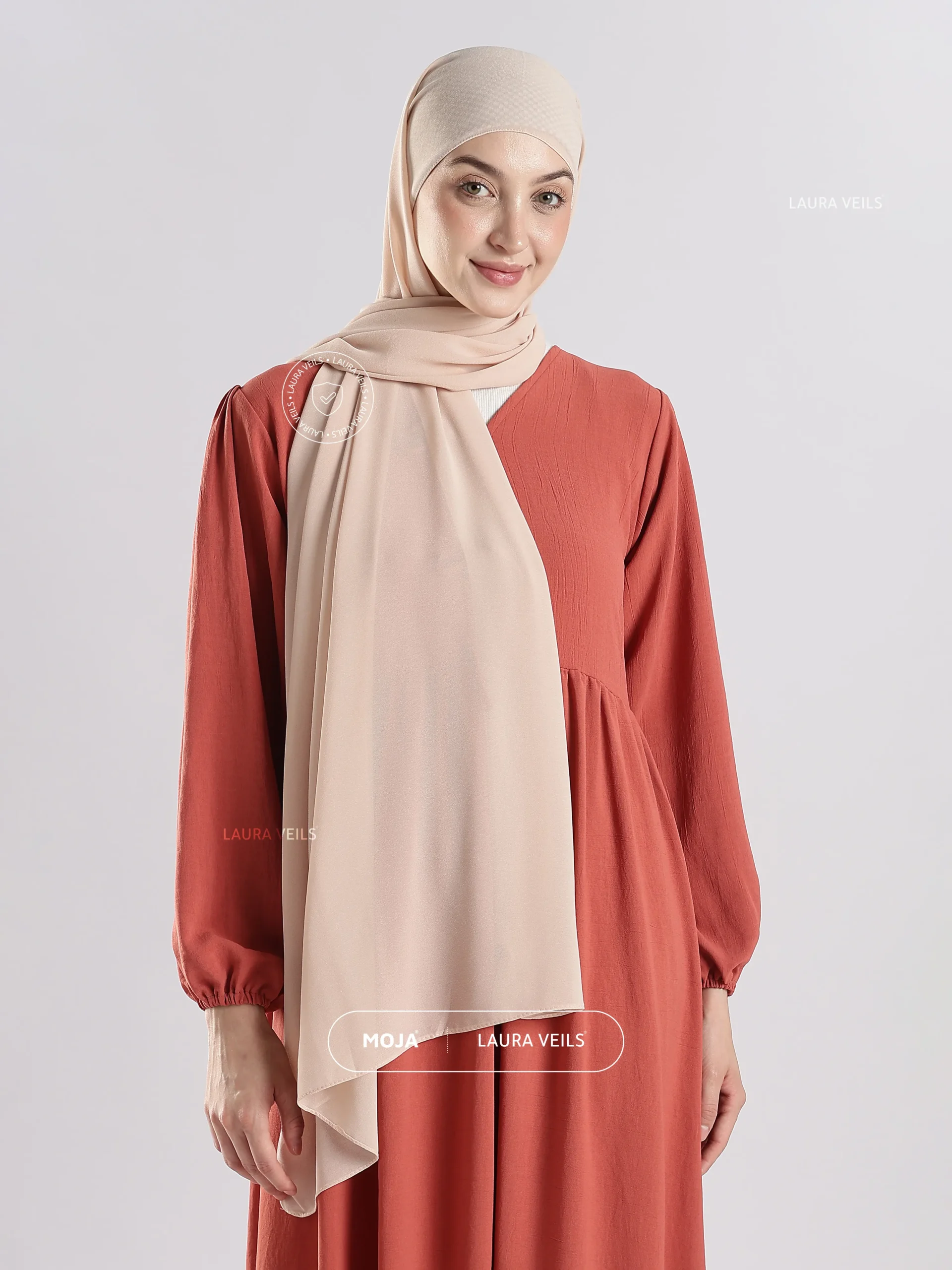 Beige skin Moja Georgette Hijab