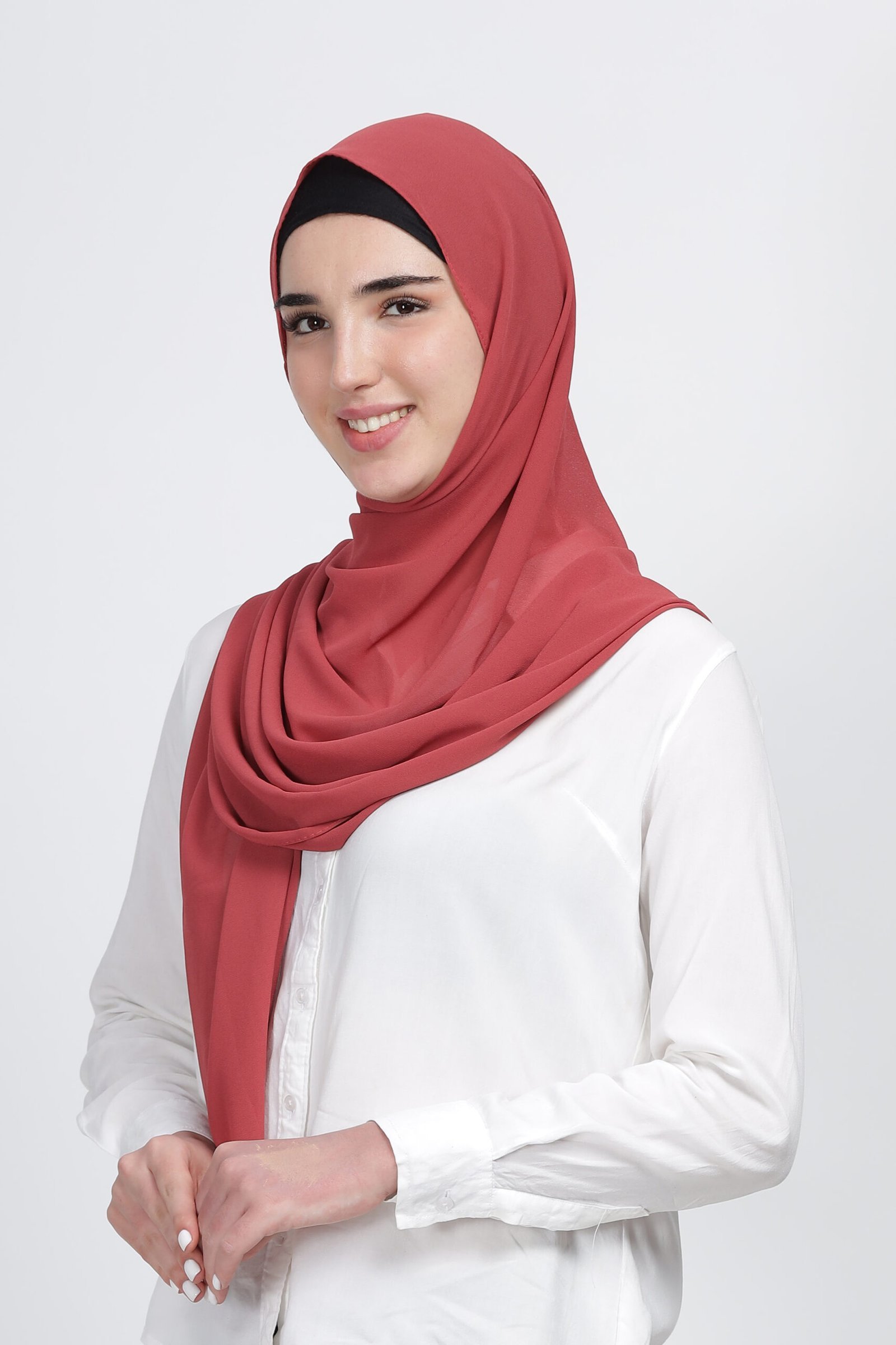 Watermelon Pink – Moja Georgette Hijab