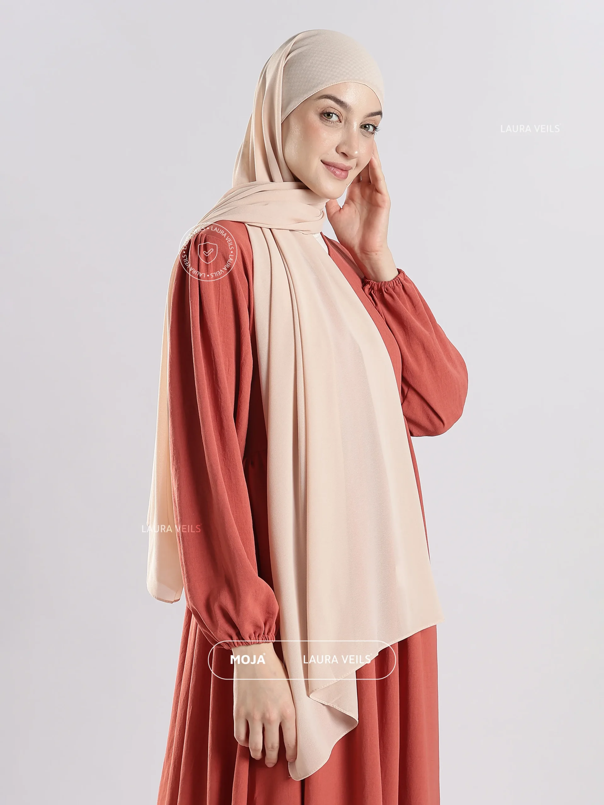Beige skin Moja Georgette Hijab