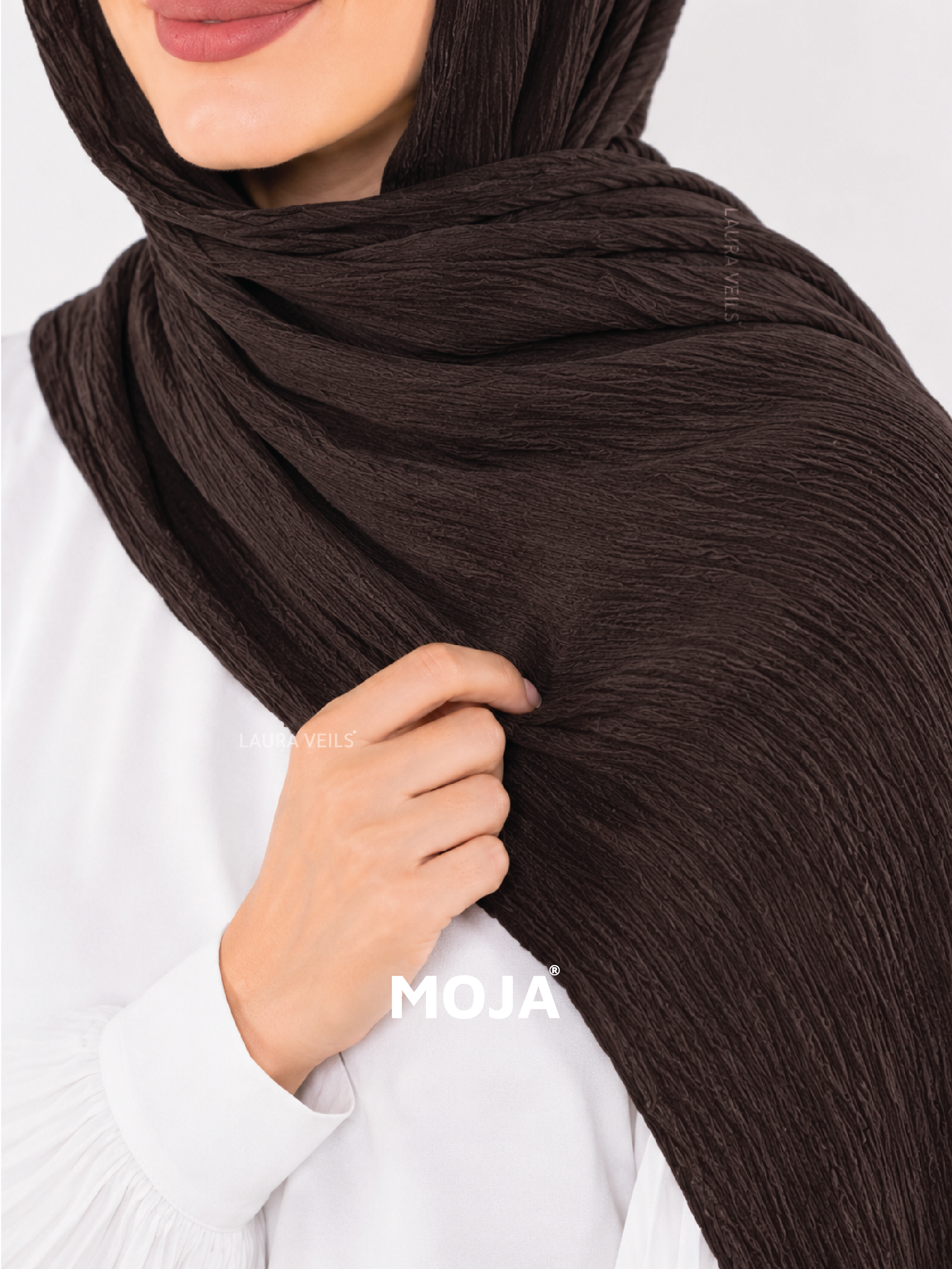 Brown Modal Cotton Crinkle Hijab