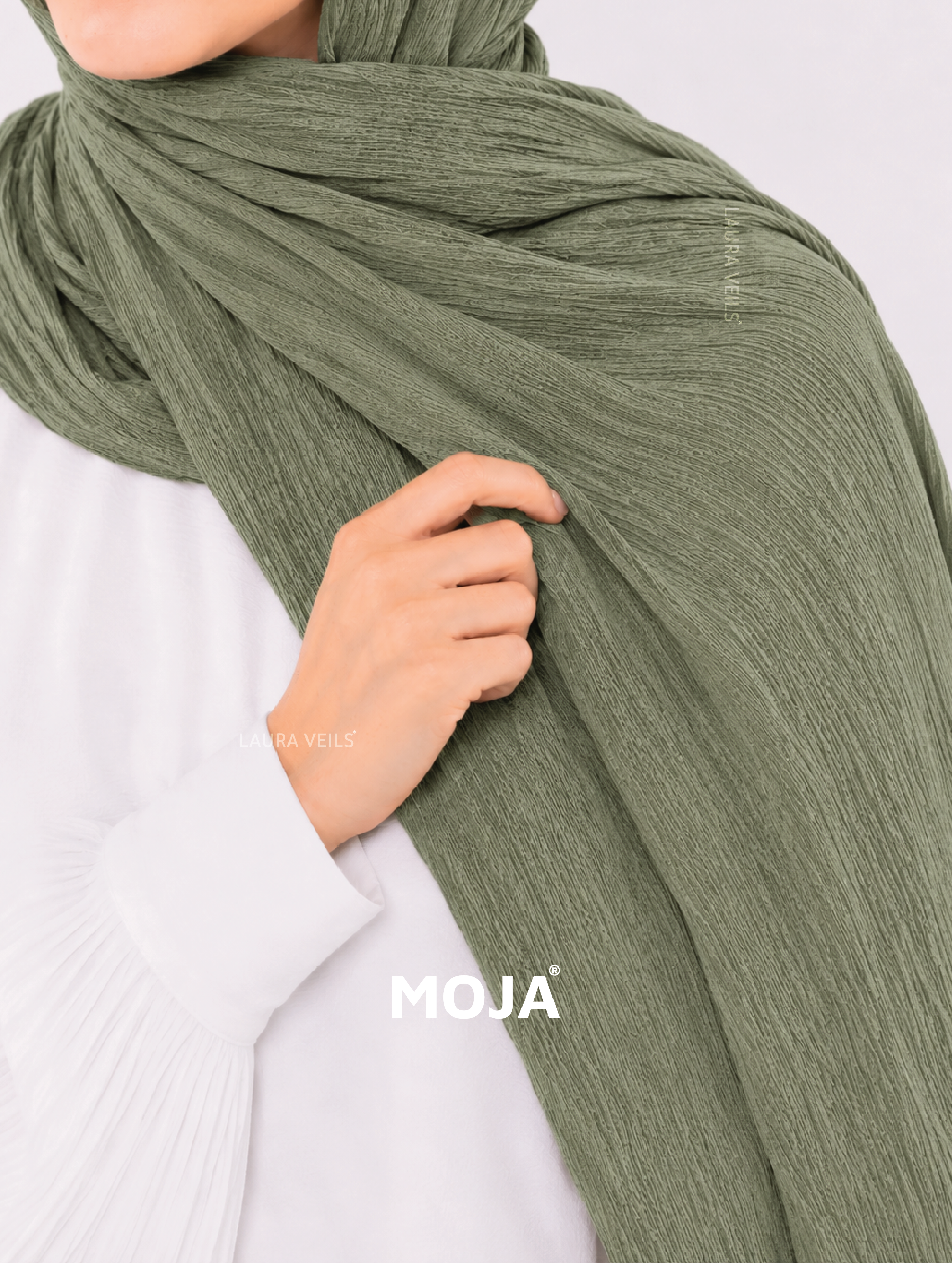 Sage Green Modal Cotton Crinkle Hijab