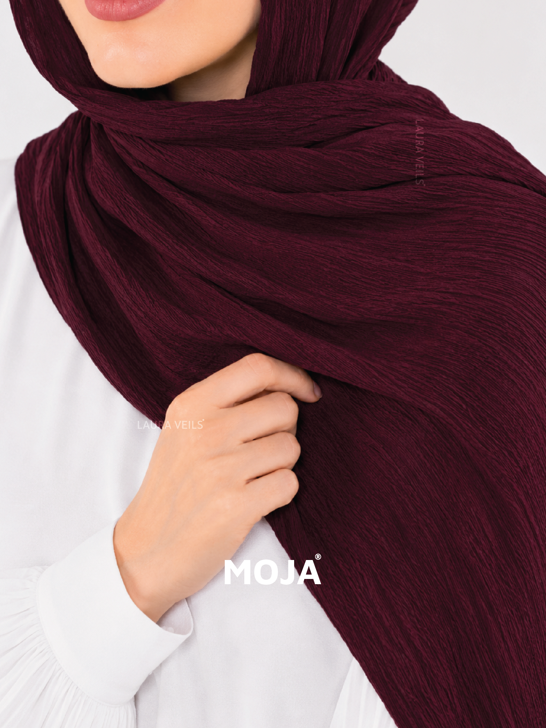 Maroon Modal Cotton Crinkle Hijab