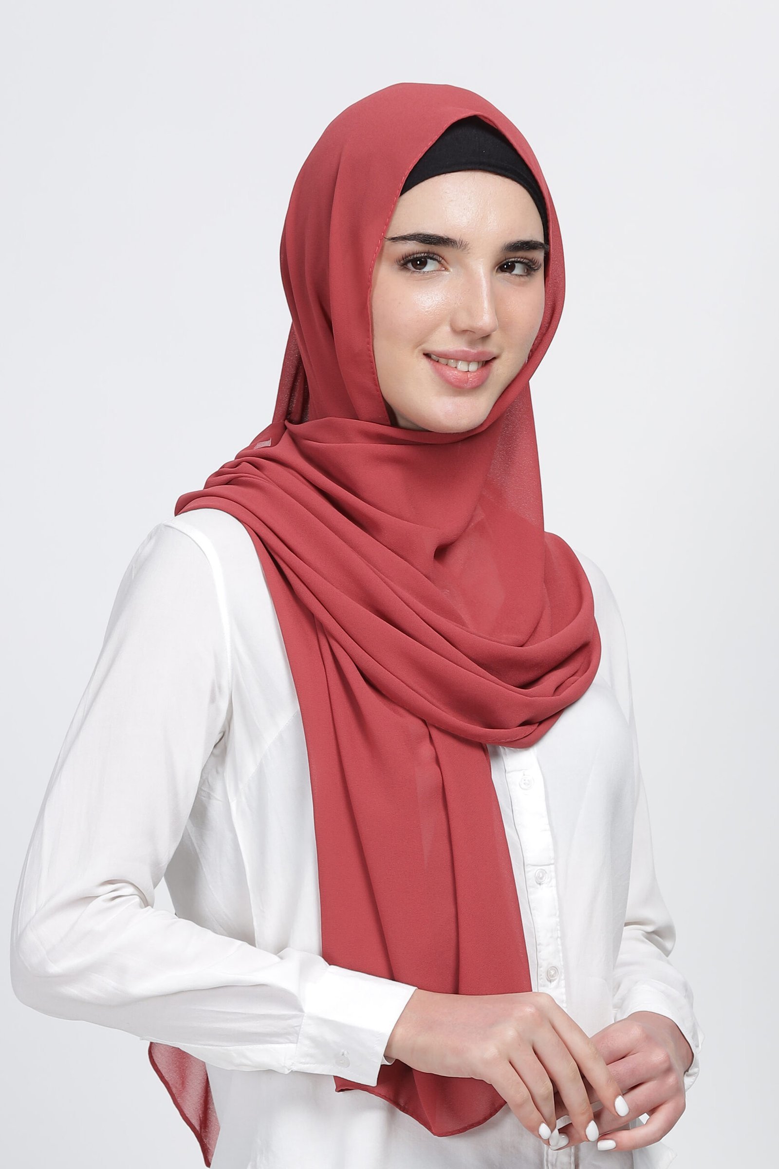 Watermelon Pink – Moja Georgette Hijab