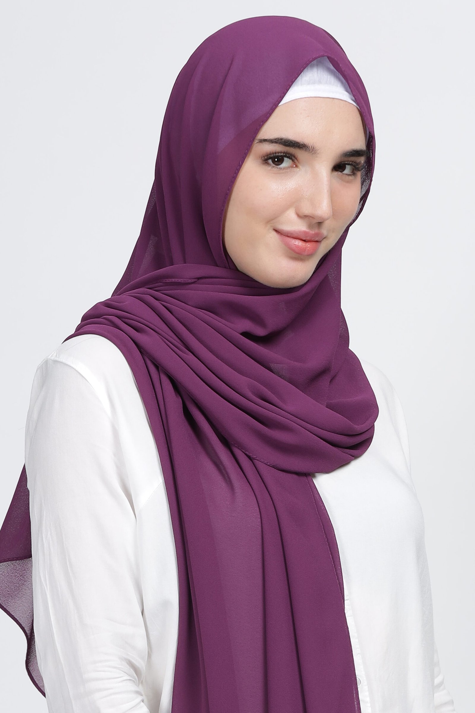 Eggplant – Moja Georgette Hijab