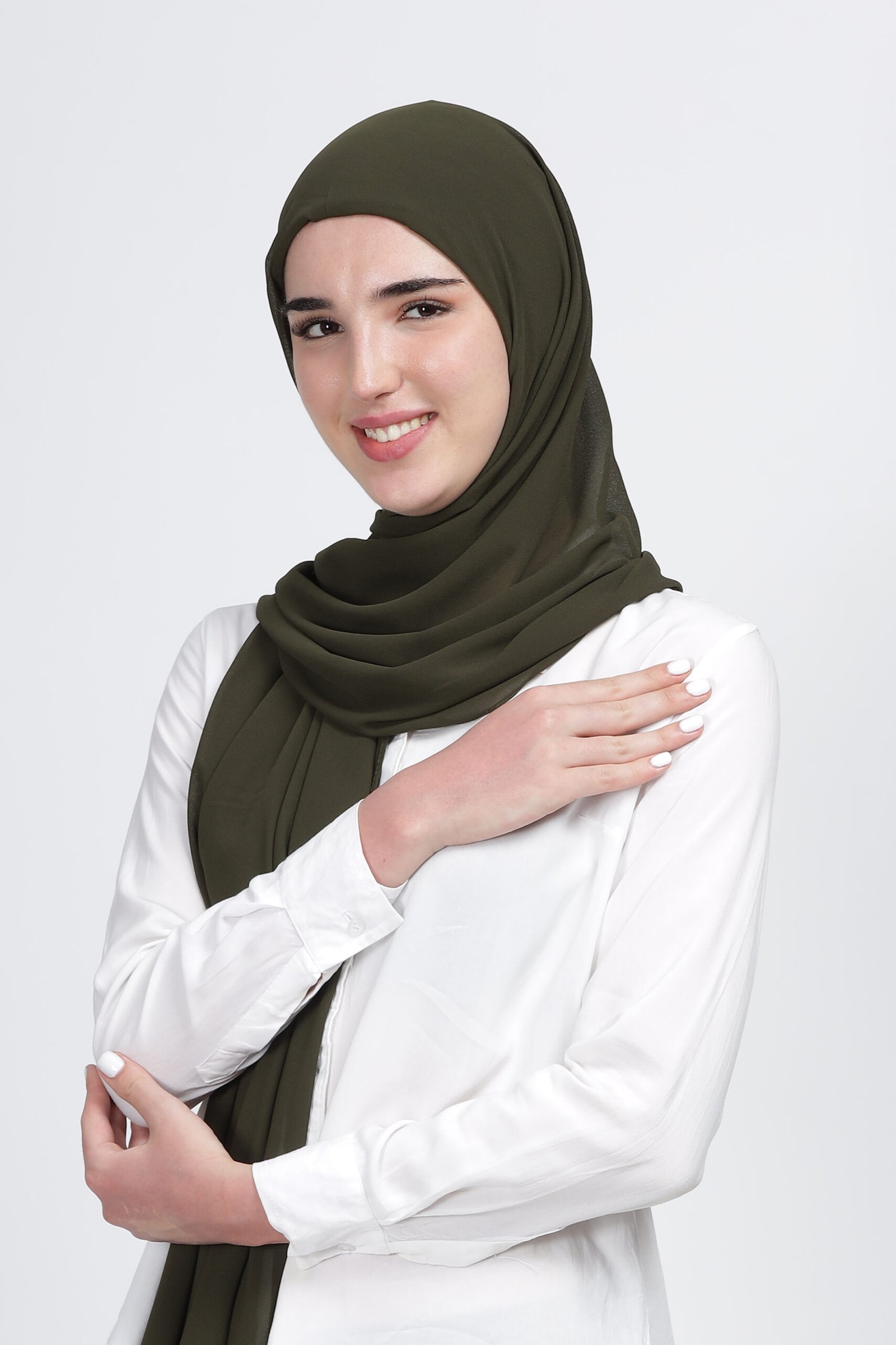 Dark Olive – Moja Georgette Hijab