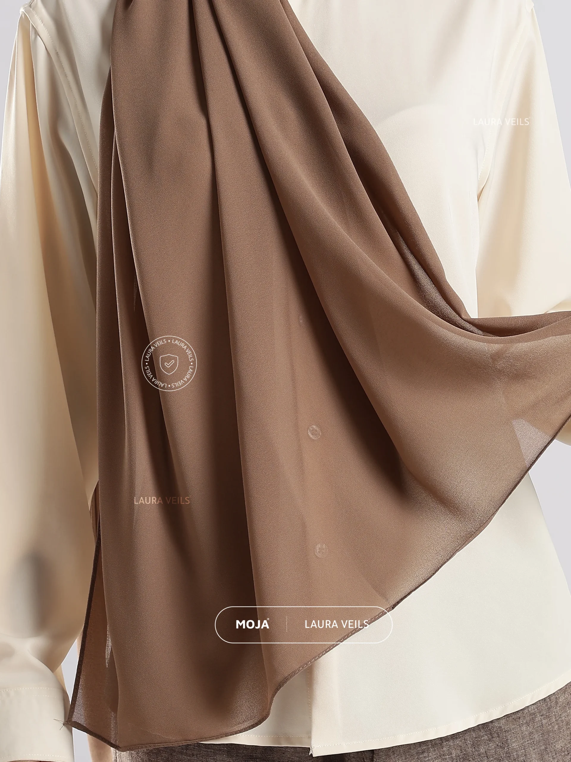 Nude Brown Moja Georgette Hijab