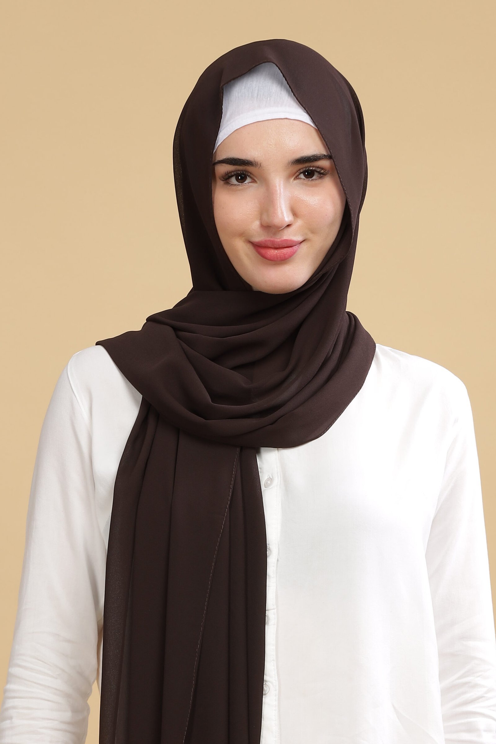 Brown – Moja Georgette Hijab