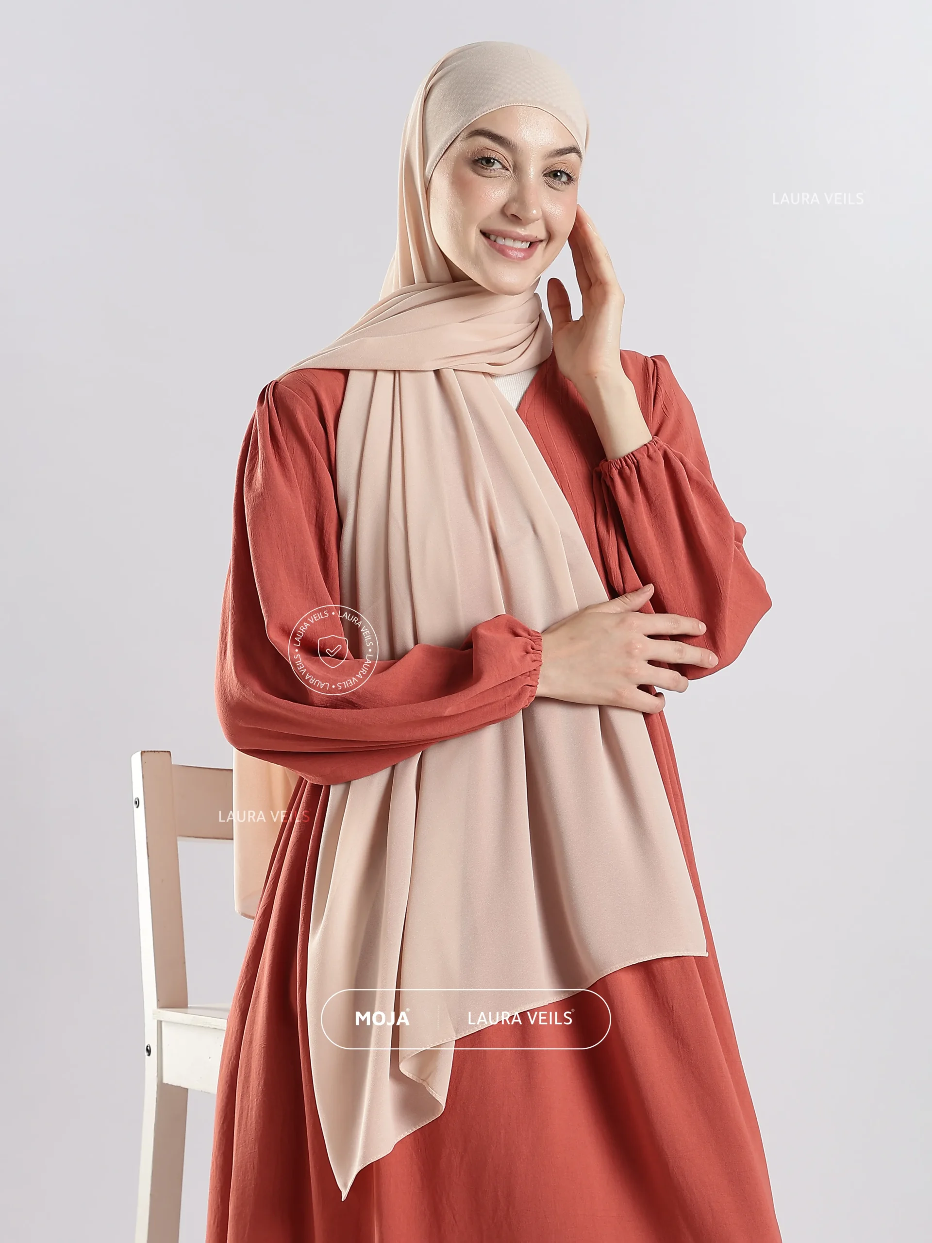 Beige skin Moja Georgette Hijab