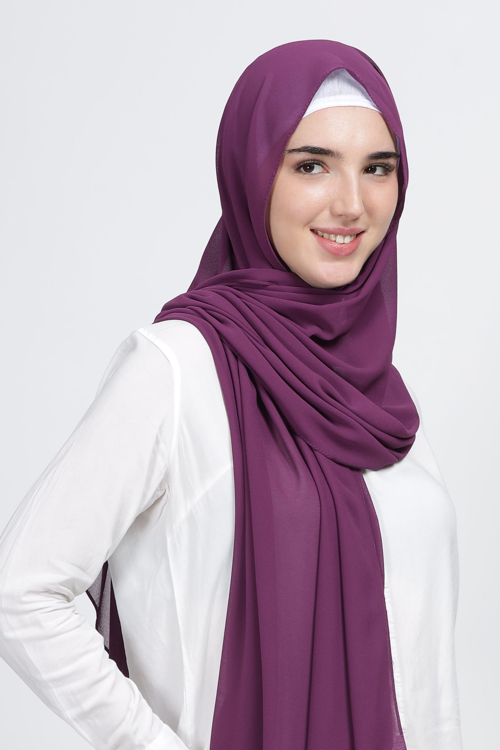 Eggplant – Moja Georgette Hijab