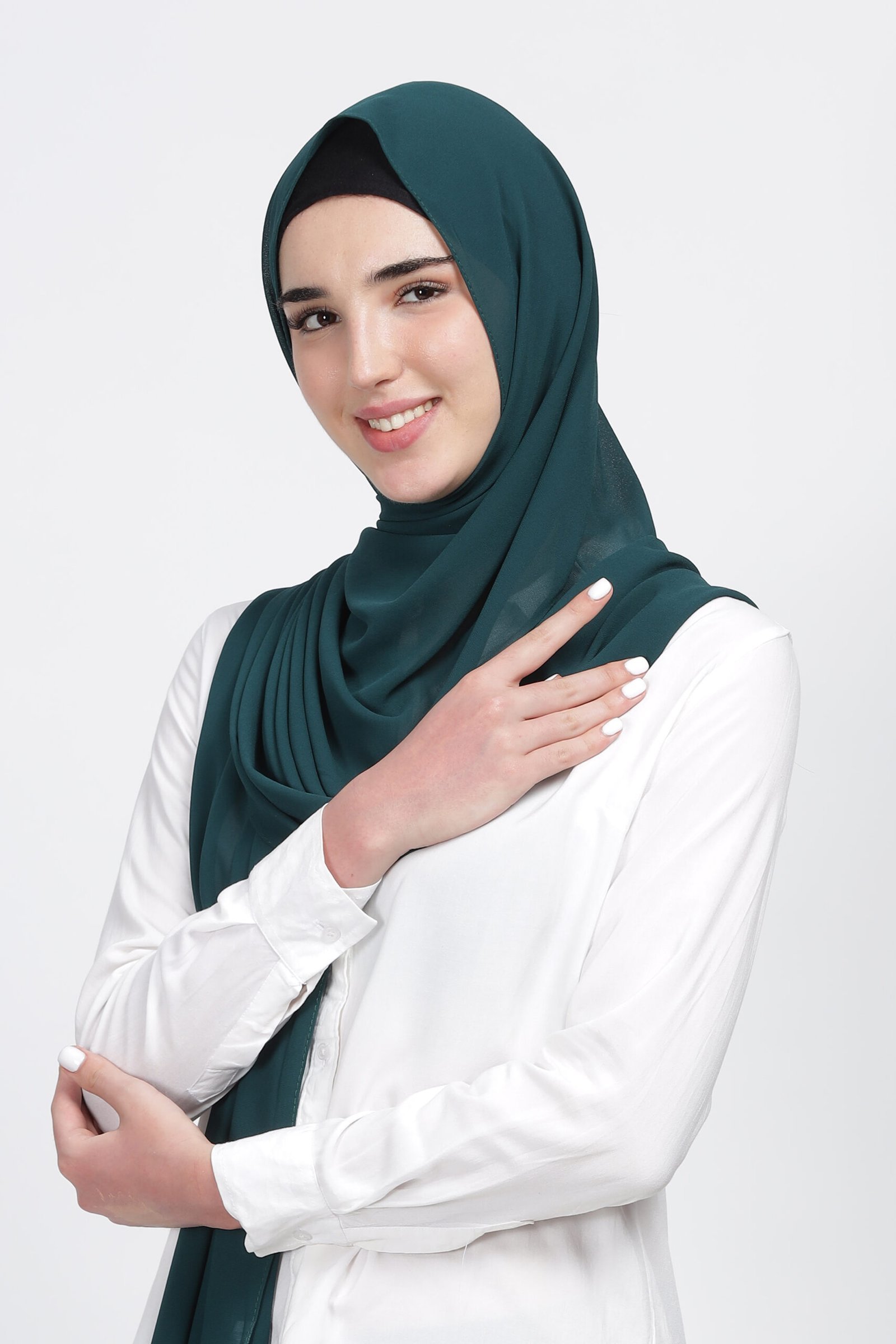Bottile green – Moja Georgette Hijab