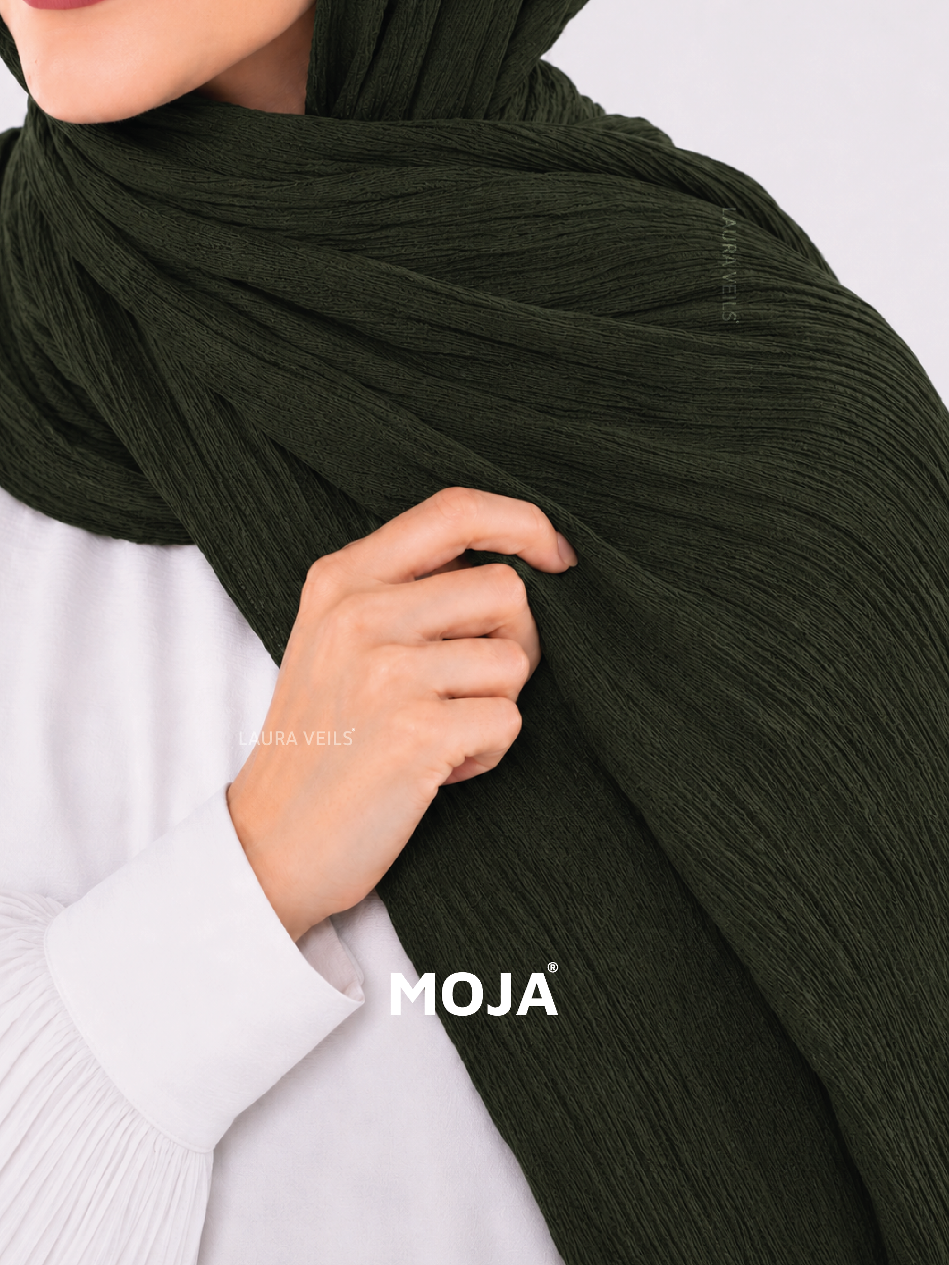 Dark Green Modal Cotton Crinkle Hijab