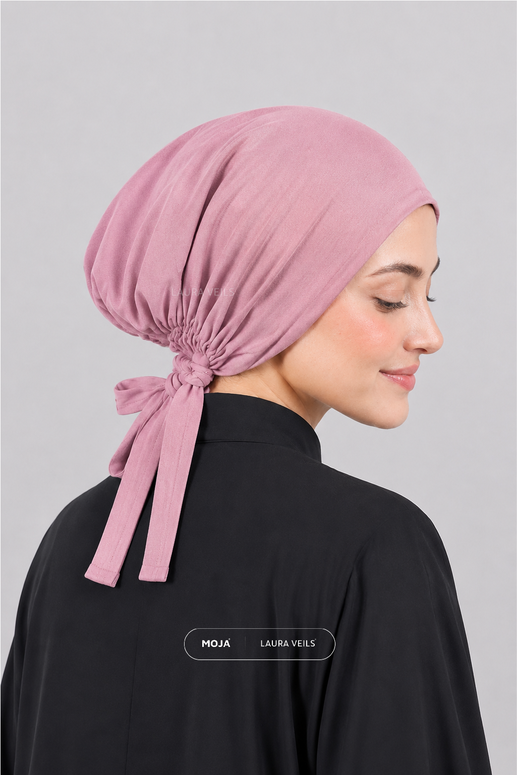 Lotus Pink – Moja Tie Cap – Breathable Thin Jersey Underscarf