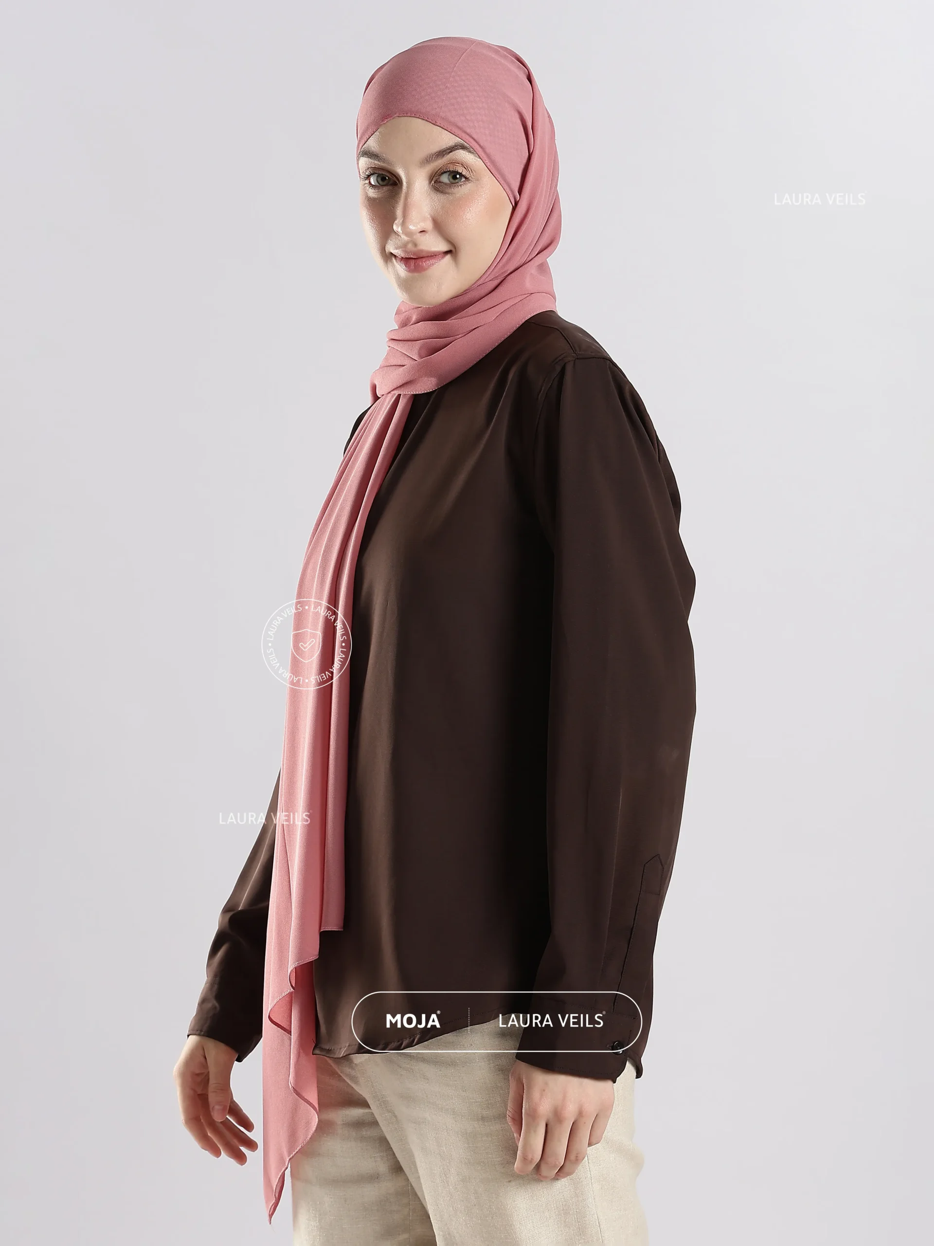 Mauve Pink Moja Georgette Hijab