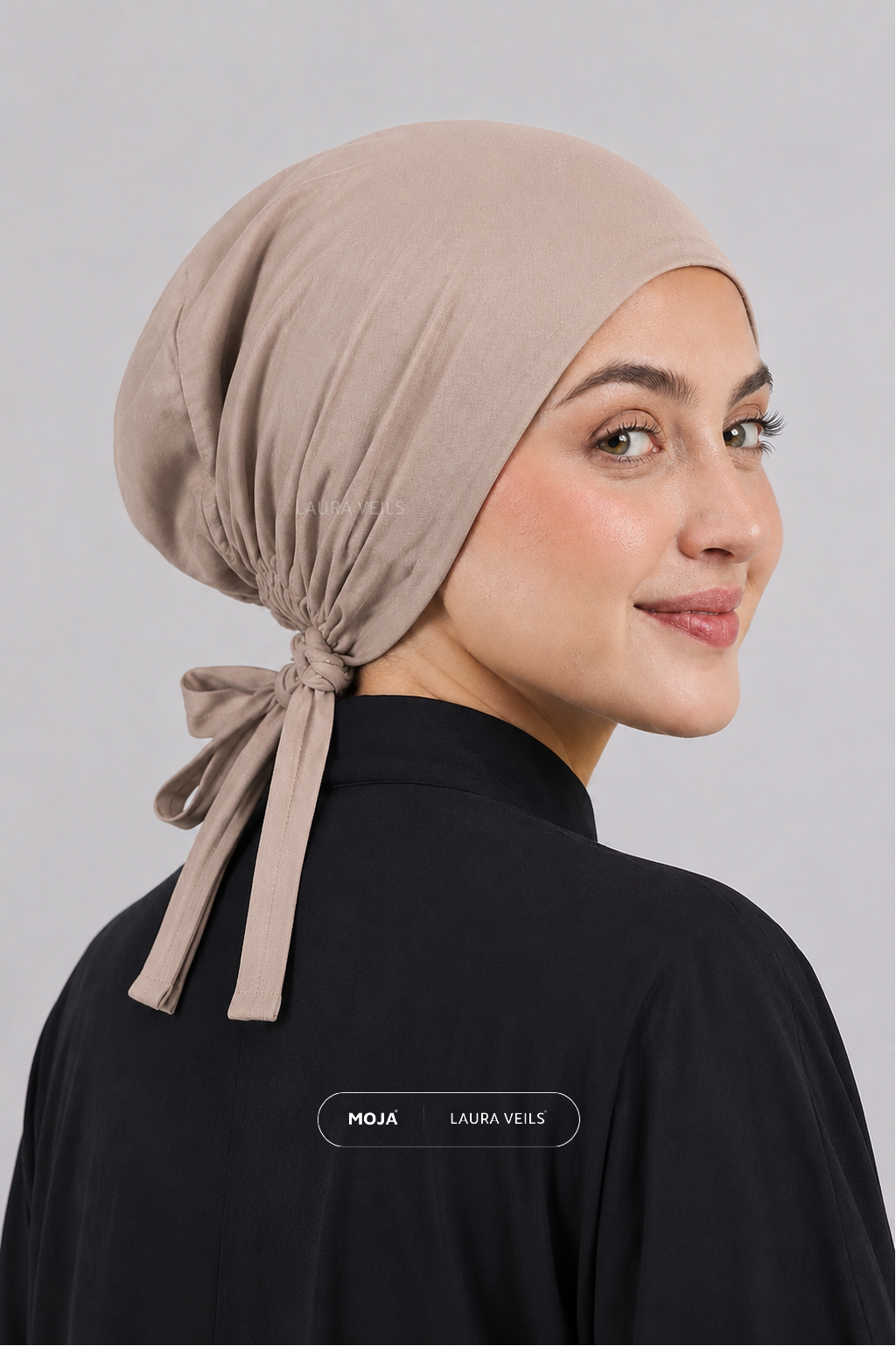 Nude Brown – Moja Tie Cap – Breathable Thin Jersey Underscarf