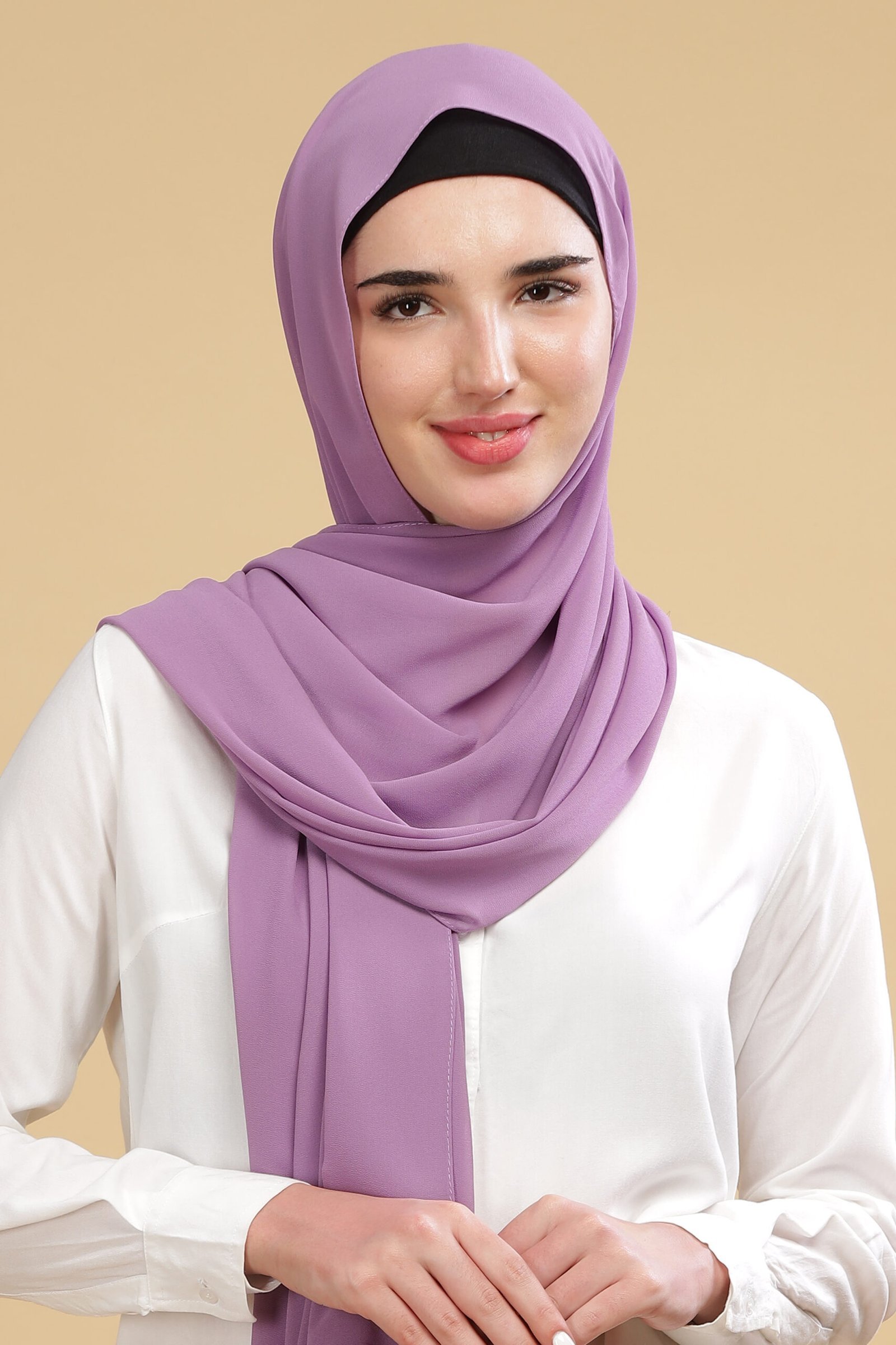 Light Lavender – Moja Georgette Hijab – 2m Length