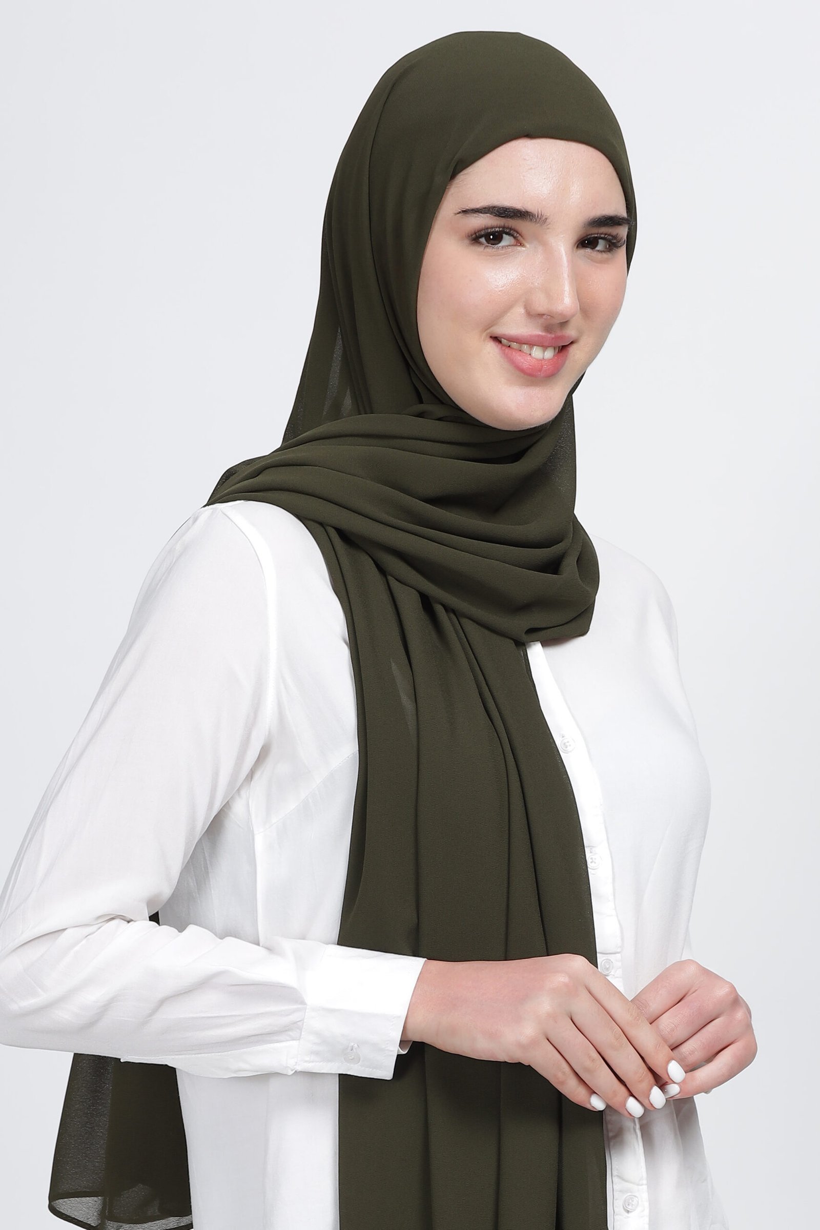 Dark Olive – Moja Georgette Hijab