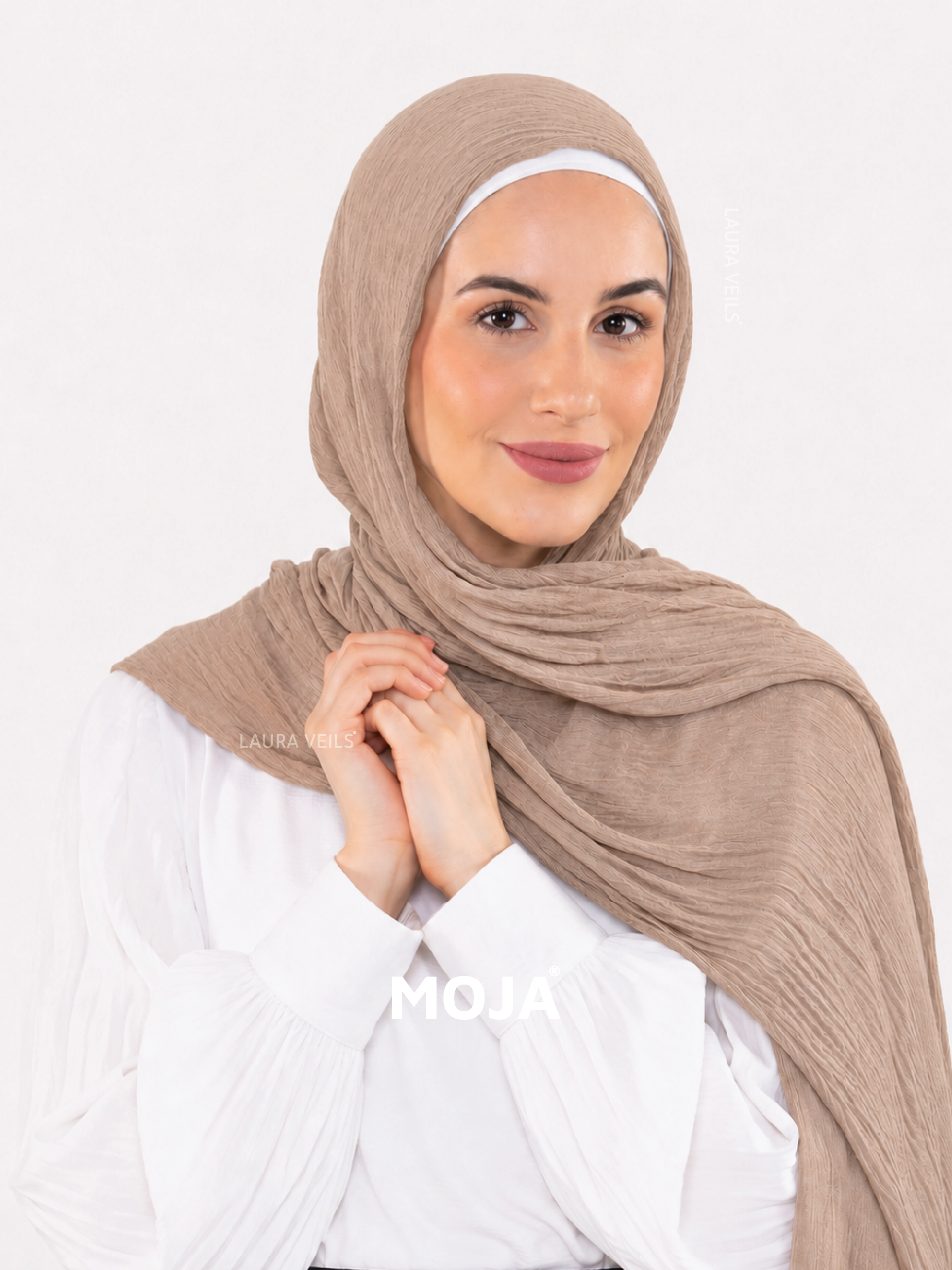 Nude Beige Modal Cotton Crinkle Hijab