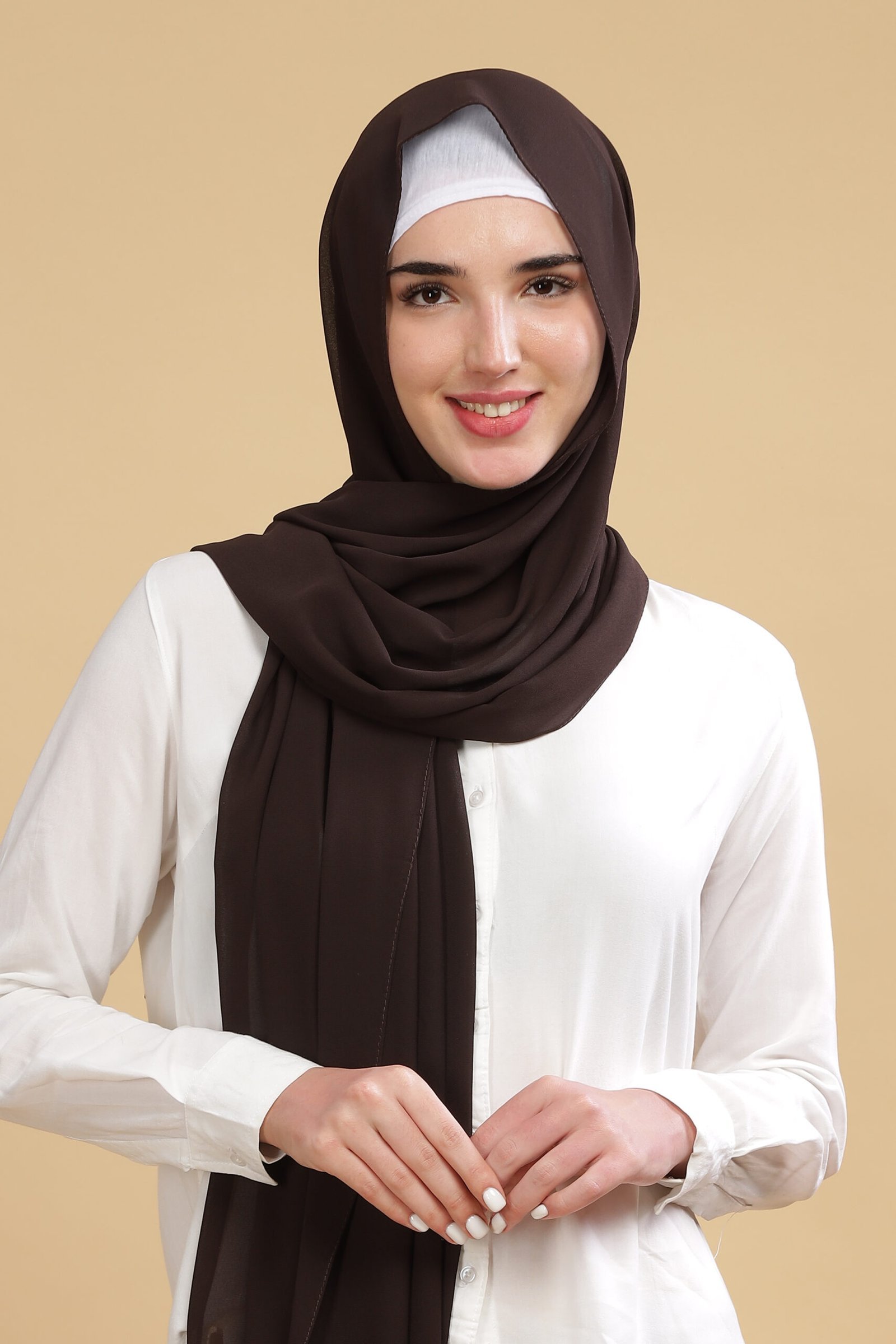 Brown – Moja Georgette Hijab