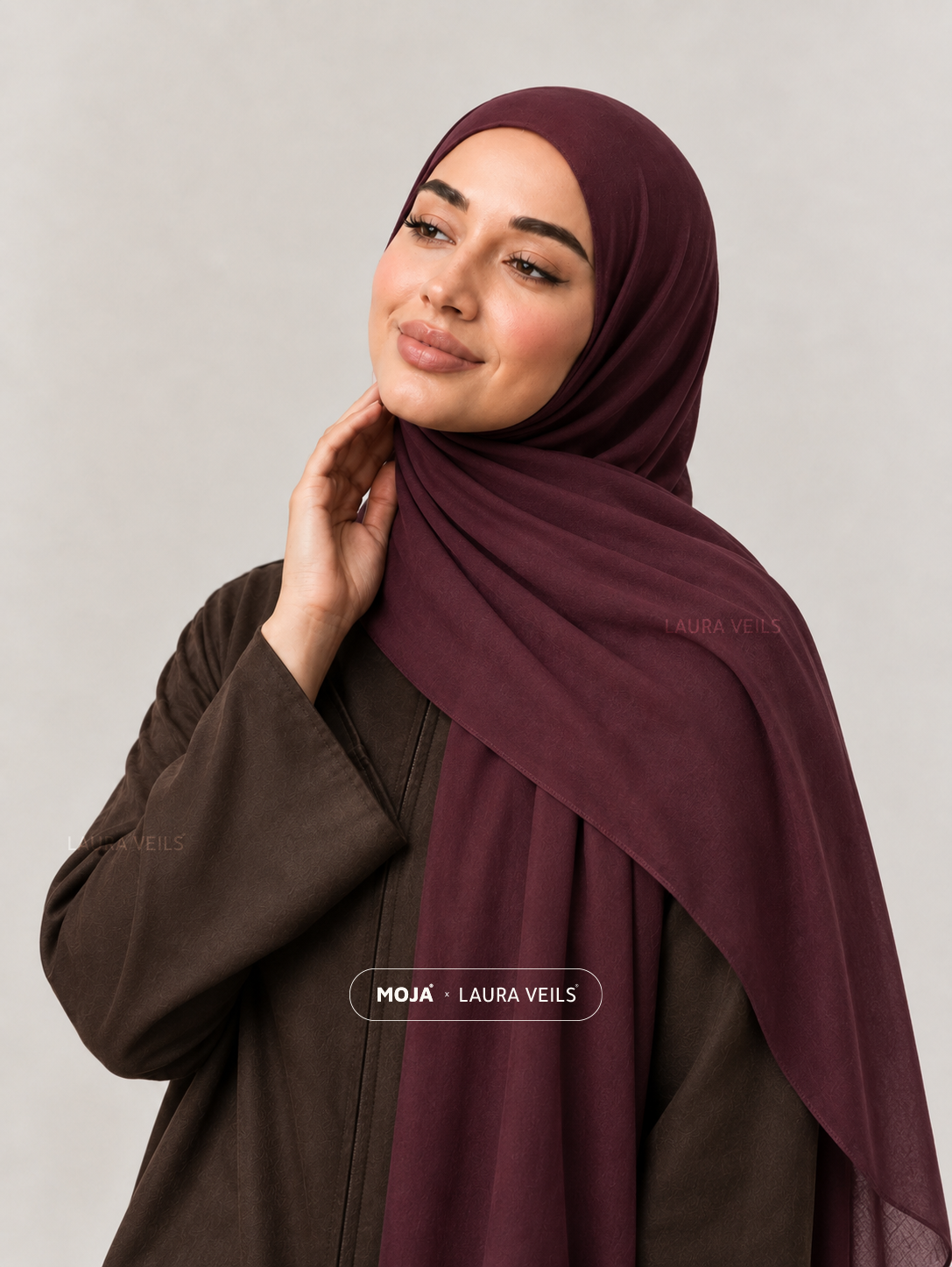 Wine Moja Modal Cotton Hijab