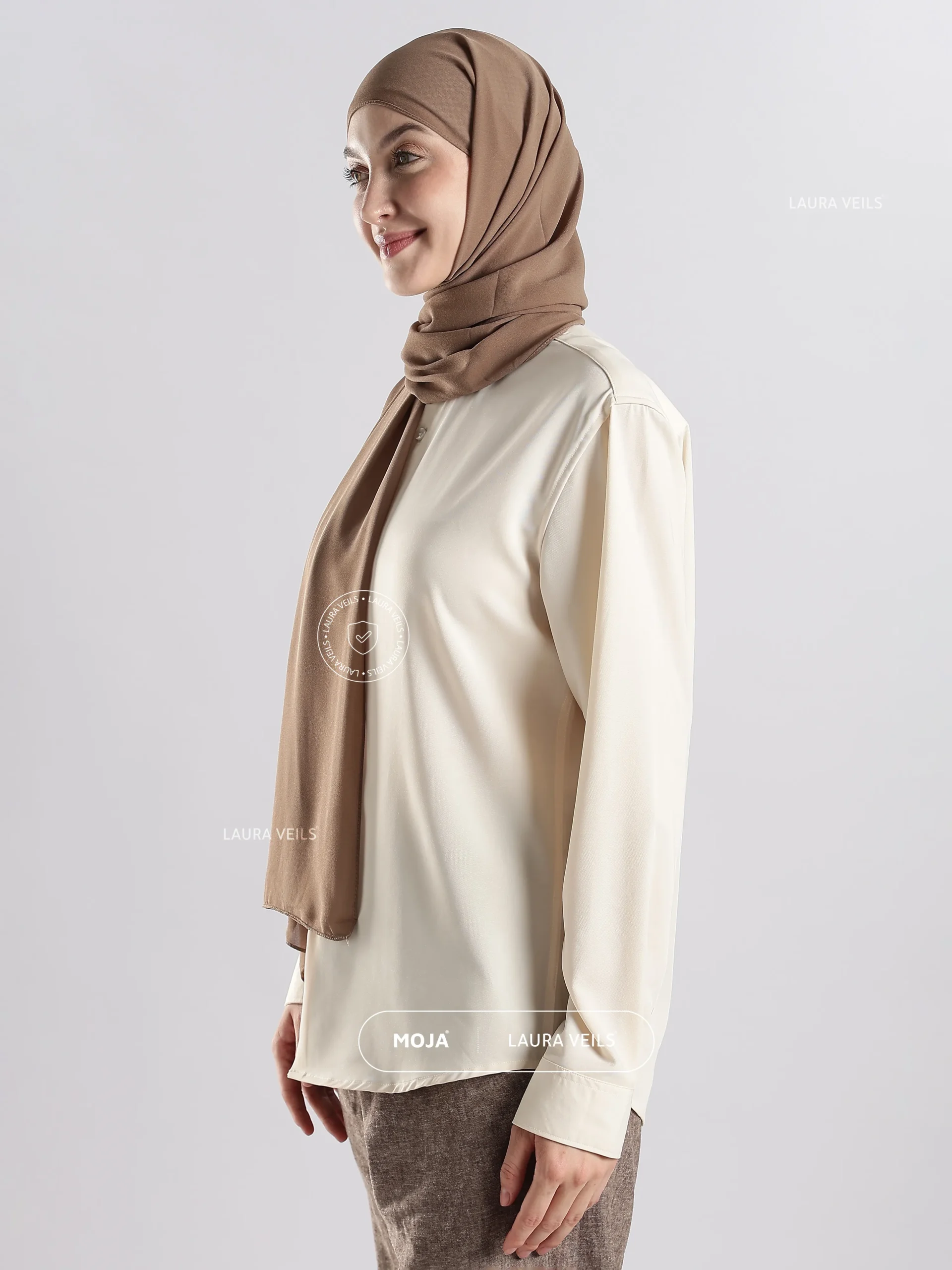 Nude Brown Moja Georgette Hijab