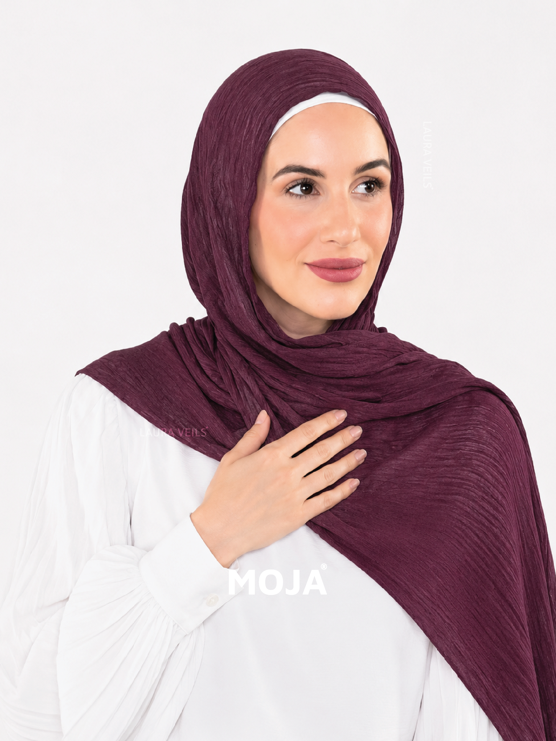 Grape Wine Modal Cotton Crinkle Hijab