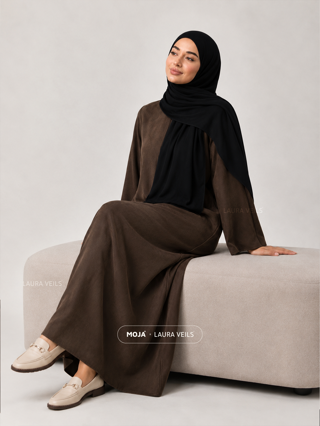 Black Moja Modal Cotton Hijab