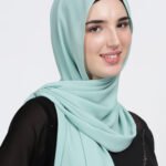 Teal Nude Georgette