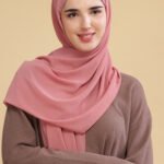 Mauve Pink Soft Georgette