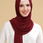 Maroon Georgette