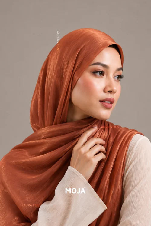 Moja Organza Shimmer Hijab premium 2m length hijab with elegant soft shimmer finish for modest fashion styling