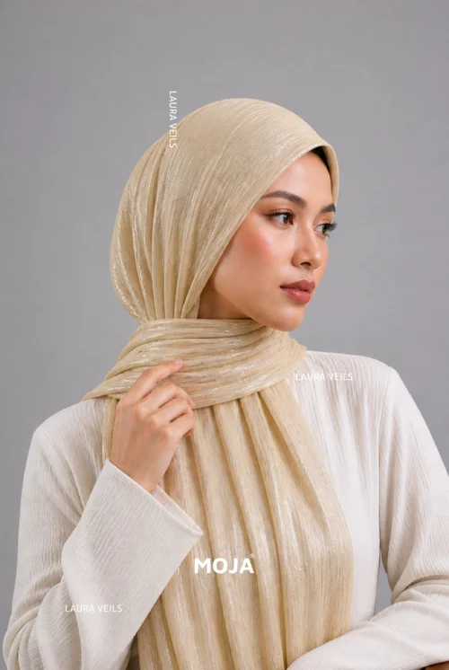 Moja Organza Shimmer Hijab premium 2m length hijab with elegant soft shimmer finish for modest fashion styling