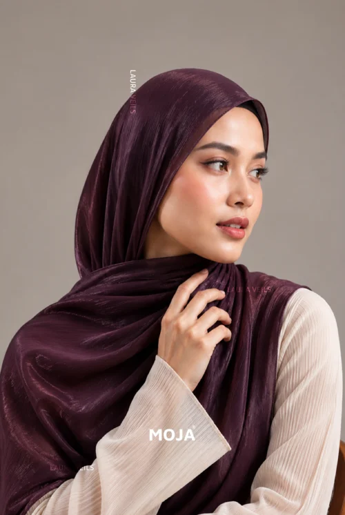 Moja Organza Shimmer Hijab premium 2m length hijab with elegant soft shimmer finish for modest fashion styling