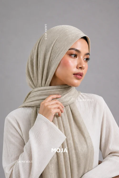 Moja Organza Shimmer Hijab premium 2m length hijab with elegant soft shimmer finish for modest fashion styling