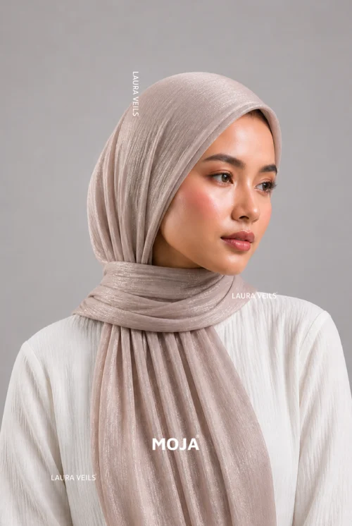 Moja Organza Shimmer Hijab premium 2m length hijab with elegant soft shimmer finish for modest fashion styling