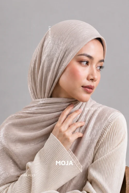 Moja Organza Shimmer Hijab premium 2m length hijab with elegant soft shimmer finish for modest fashion styling