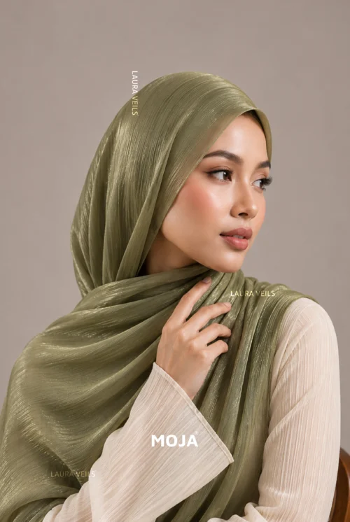 Moja Organza Shimmer Hijab premium 2m length hijab with elegant soft shimmer finish for modest fashion styling