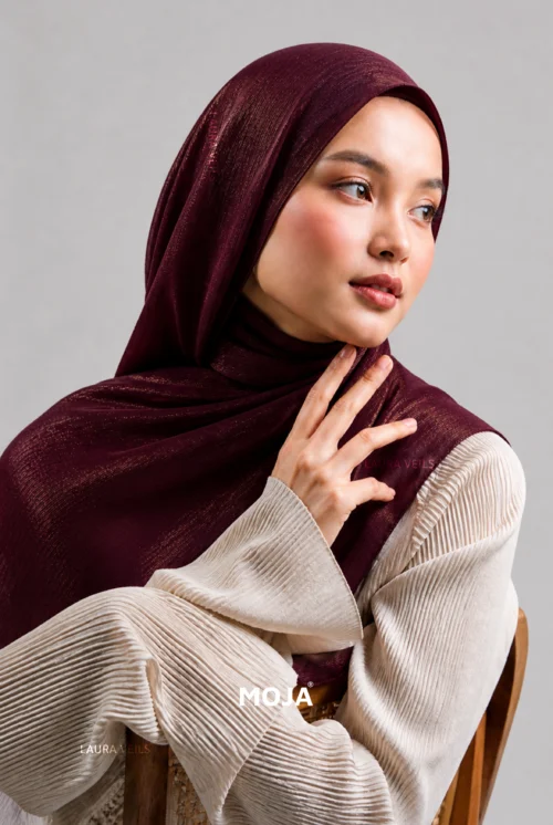 Moja Organza Shimmer Hijab premium 2m length hijab with elegant soft shimmer finish for modest fashion styling