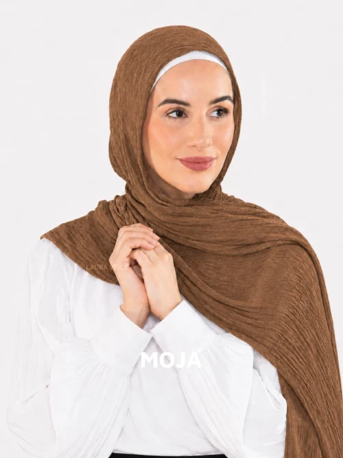 Almond Modal Cotton Crinkle Hijab