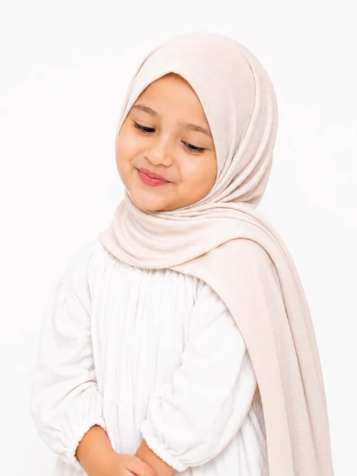 Beige Kids Jersey Hijab