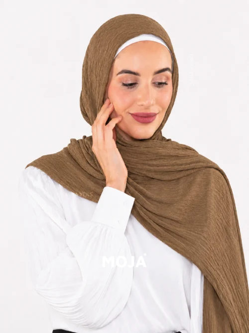 Chocolate Modal Cotton Crinkle Hijab