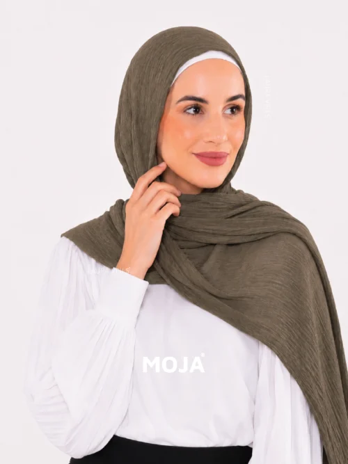 Dusty Brown Modal Cotton Crinkle Hijab