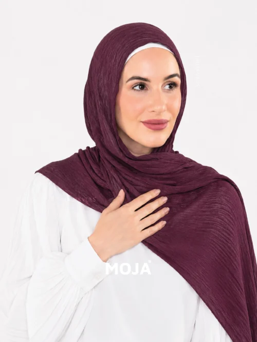 Grape Wine Modal Cotton Crinkle Hijab