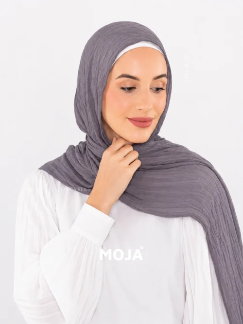 Lavender Grey Modal Cotton Crinkle Hijab