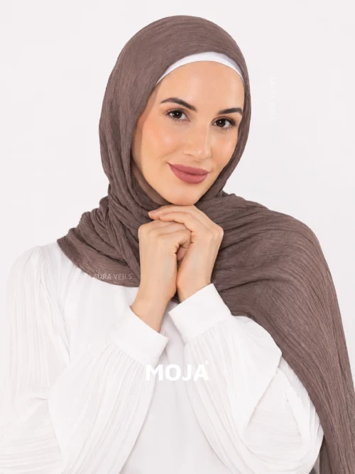 Nude Brown Modal Cotton Crinkle Hijab